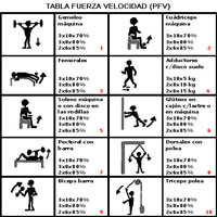 Tabla Fuerza Velocidad